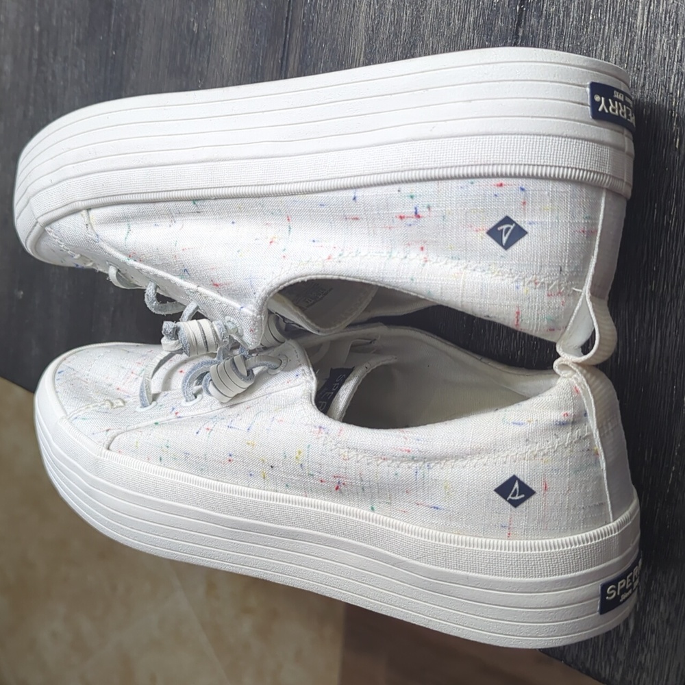 NWOT Sperry Confetti Platform Crest Vibe Ladies Sneakers Size 10 - Picture 8 of 9
